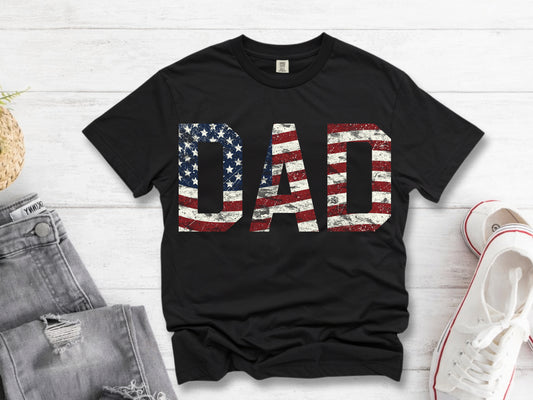 Dad Patriotic - Full Color - DTF Transfer - 2-5 Business Days