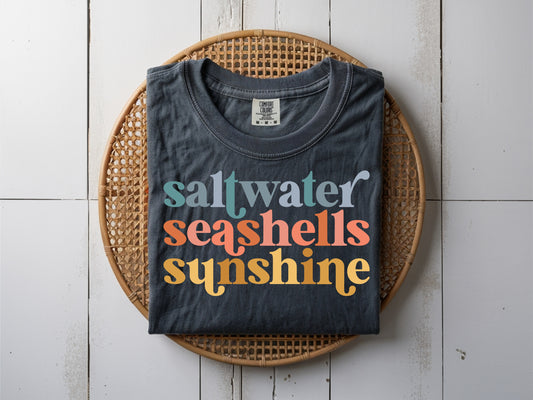 Salt, Sea and Sun - Full Color - DTF Transfer