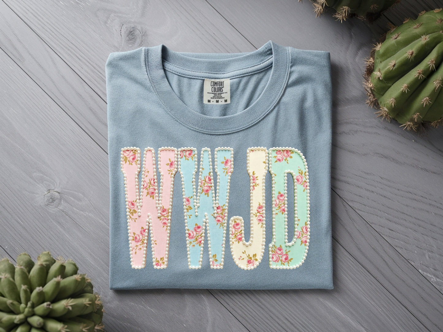 WWJD Pearl - Full Color - DTF Transfer -  2-5 Business Days