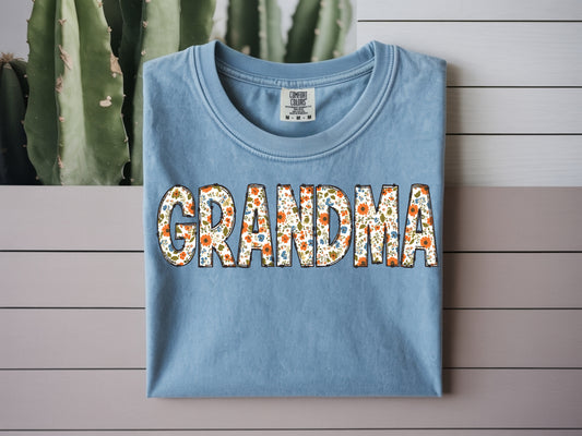Grandma Floral -Full Color - DTF Transfer - 2 to 5 business days