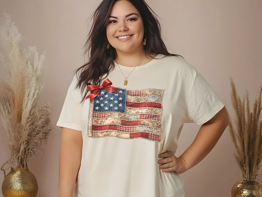 Quilted Flag - Full Color - DTF Transfer - 2 to 5 business days
