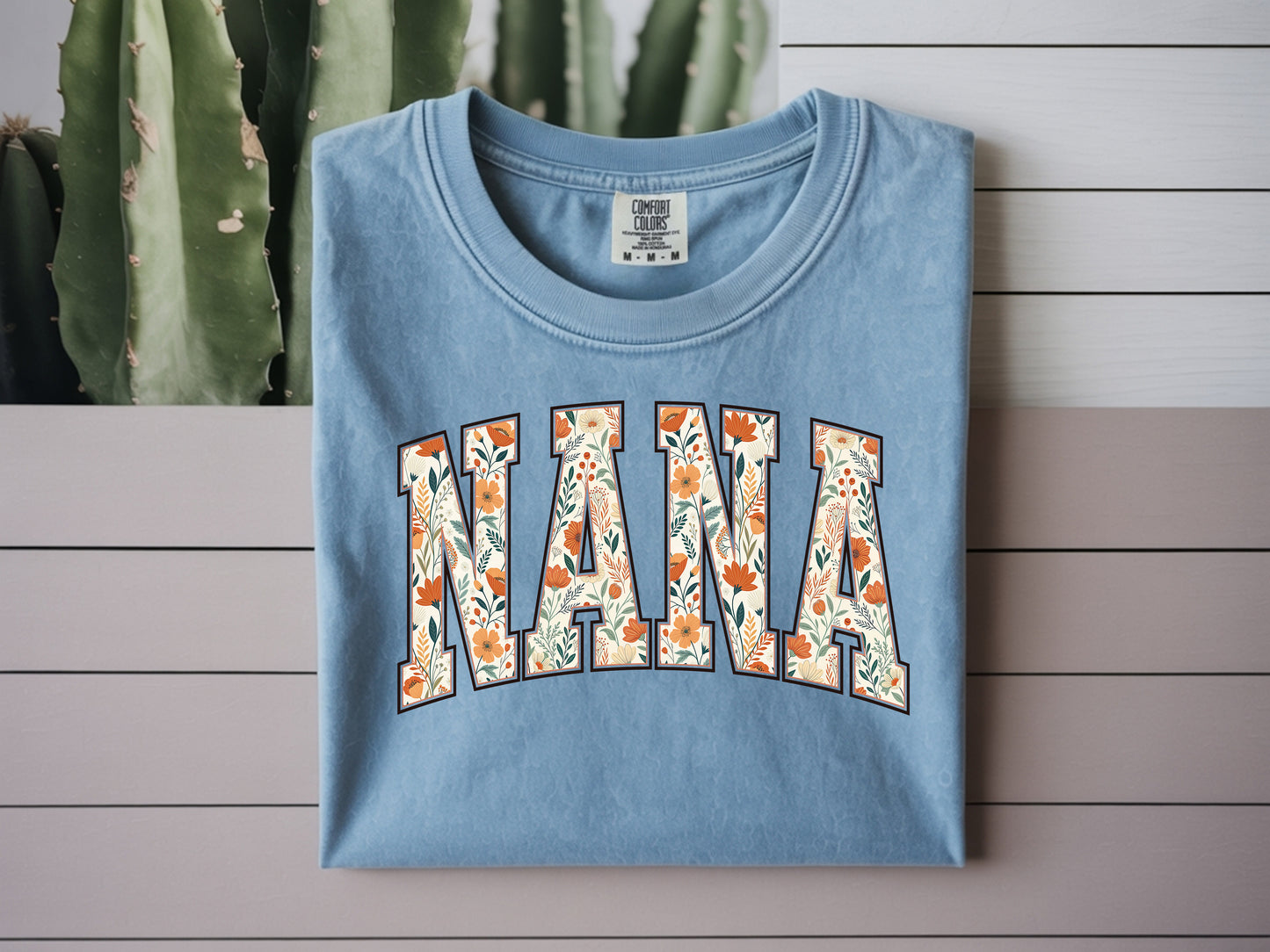 Nana Floral -Full Color - DTF Transfer - 2 to 5 business days