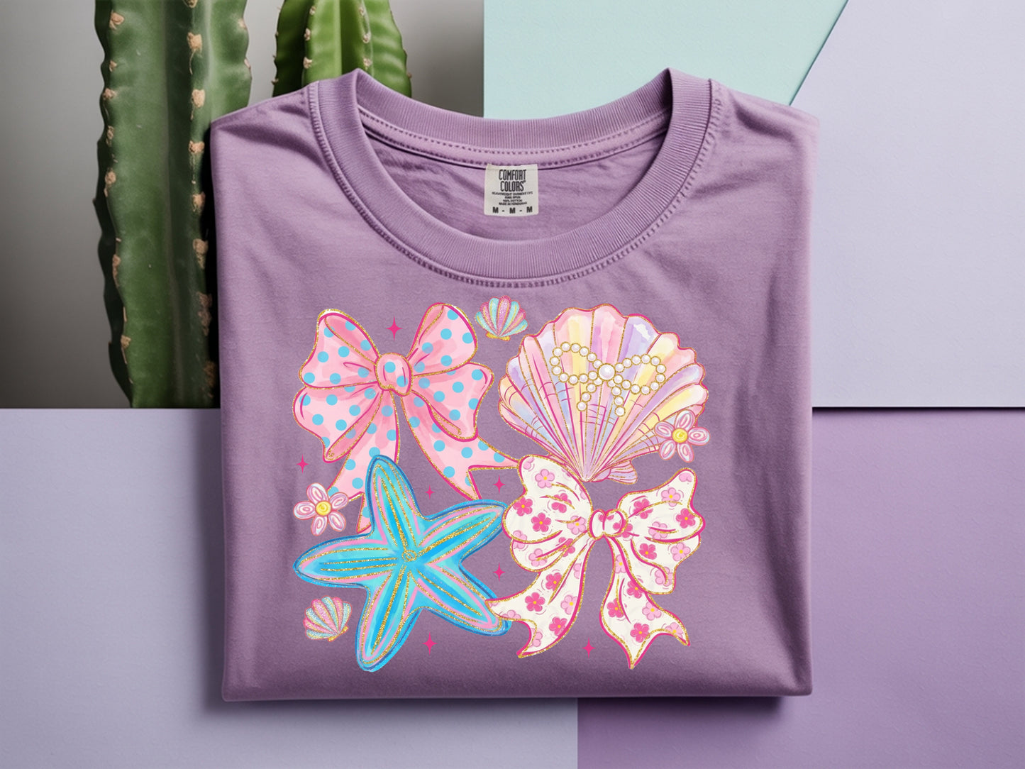 Beachy Bow- Full Color - DTF Transfer - 2 to 5 business days