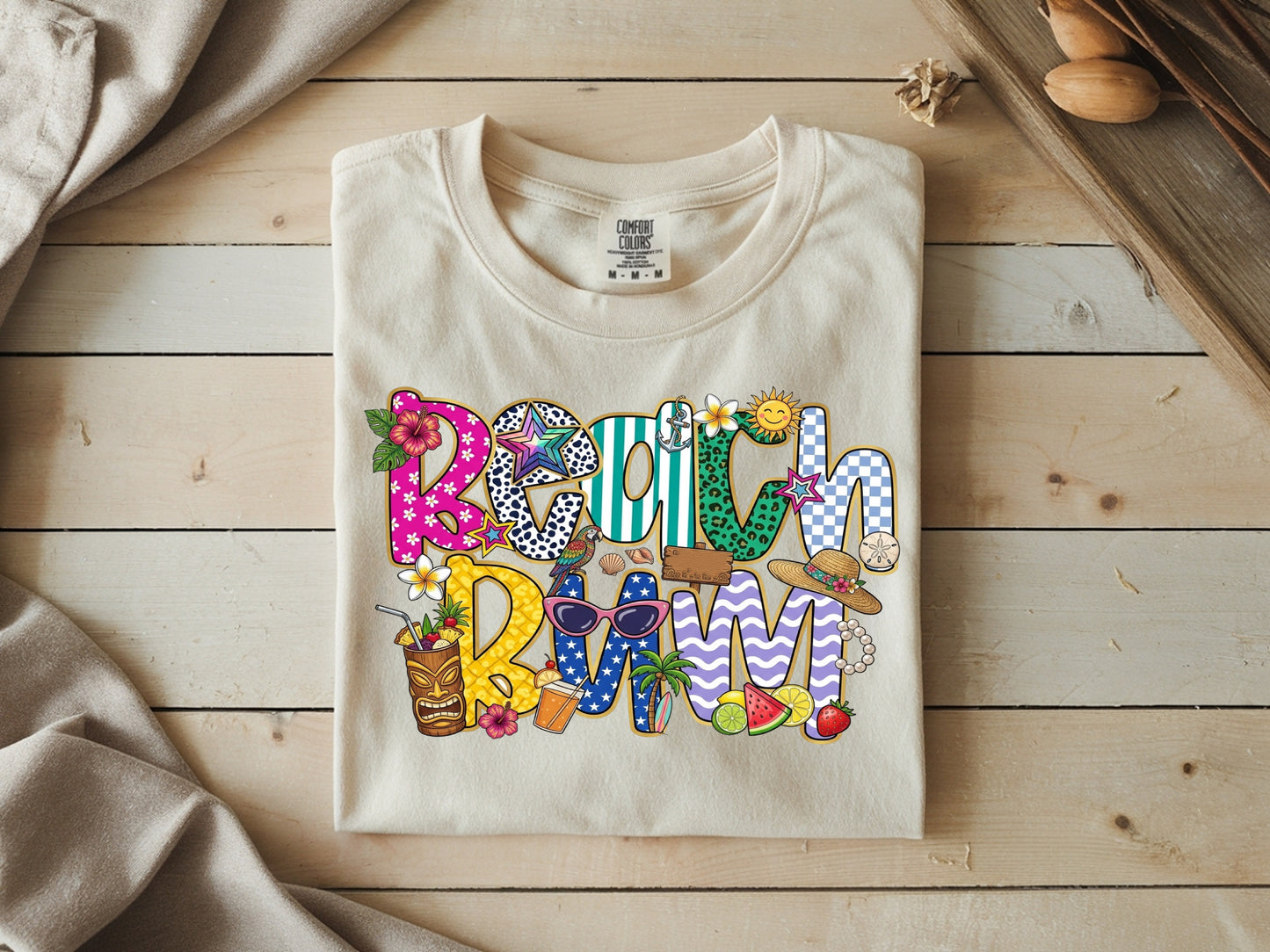 Beach Bum - Full Color - DTF Transfer - 2 to 5 business days