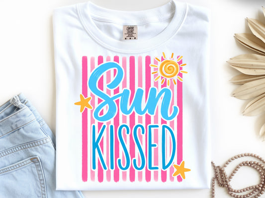 Sun Kissed Striped - Full Color - DTF Transfer - 2-5 Business Days