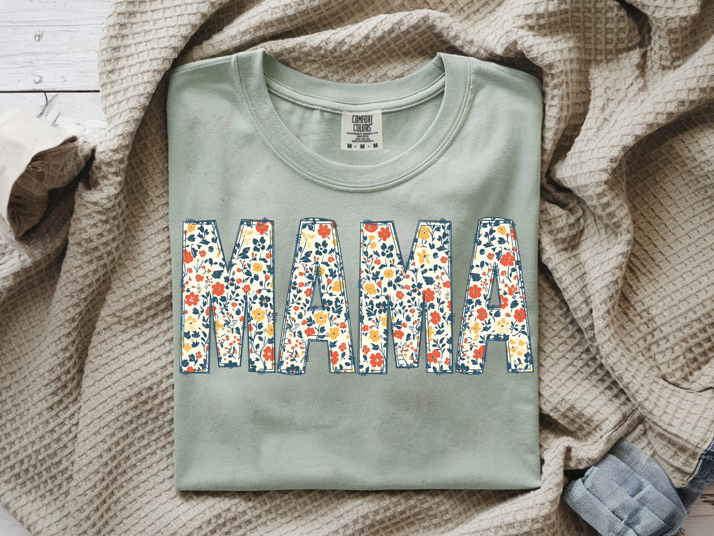 Floral Mama- Full Color - DTF Transfer - WHOLESALE