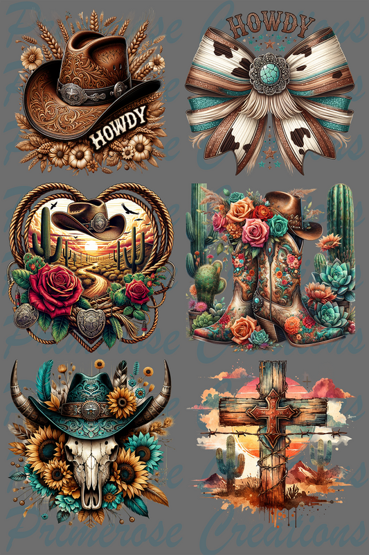Western - Pre Made Gang Sheet 24X36