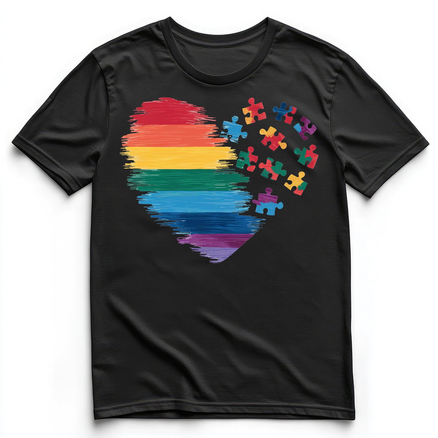 Autism Heart - Full Color - DTF Transfer - 2 to 5 business days