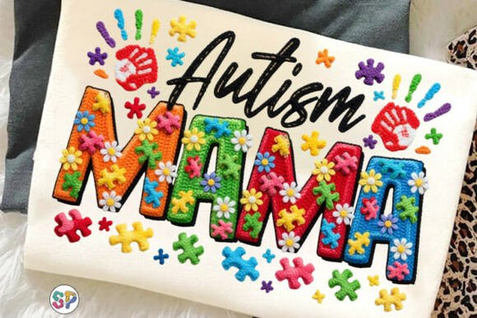 Autism Mama - Full Color - DTF Transfer - 2 to 5 business days