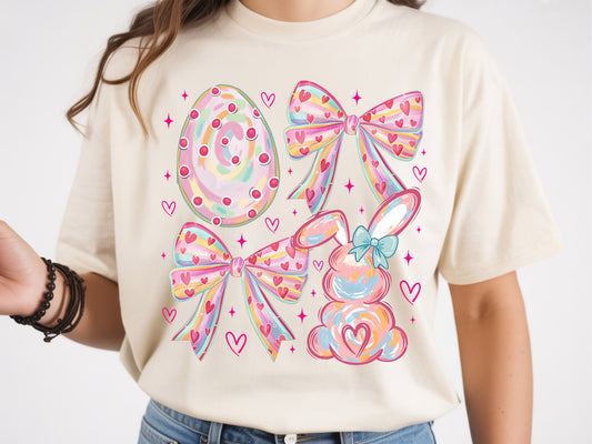 Preppy Bunny - Full Color - DTF Transfer - 2 to 5 business days