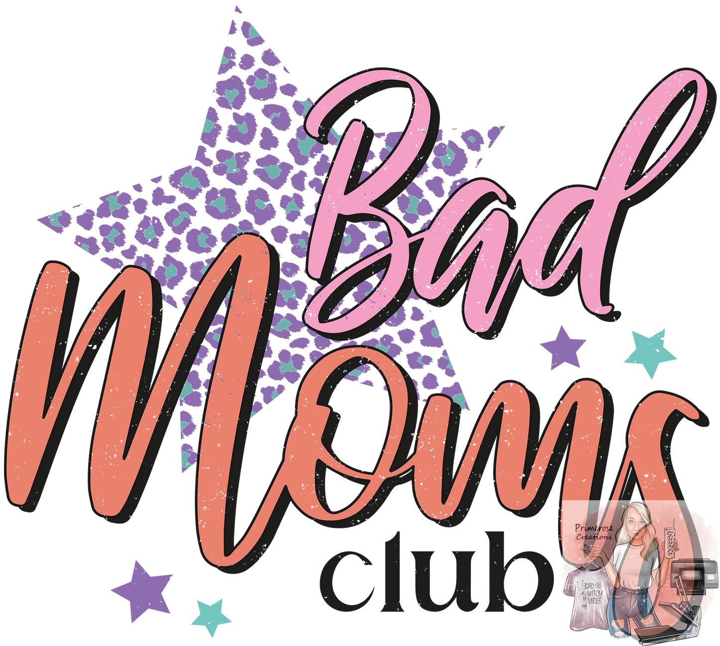 Bad Moms Club Retro DTF