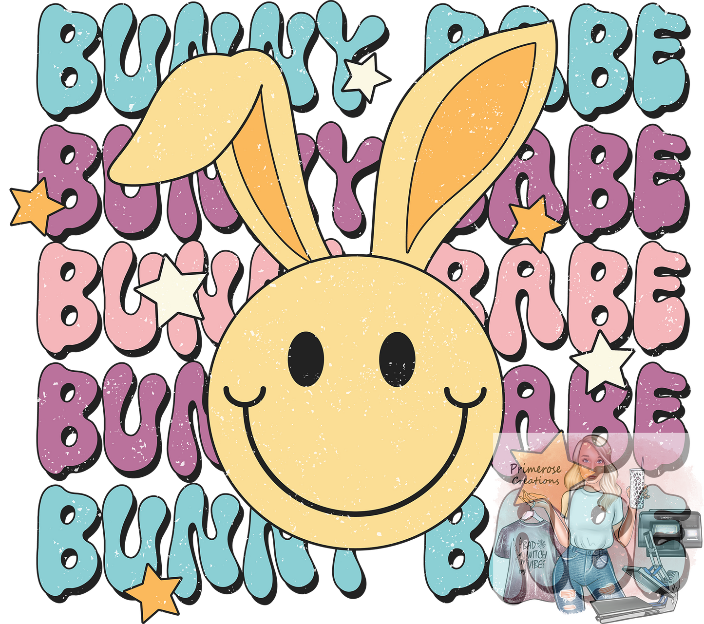 Bunny Babe Repeat Retro DTF