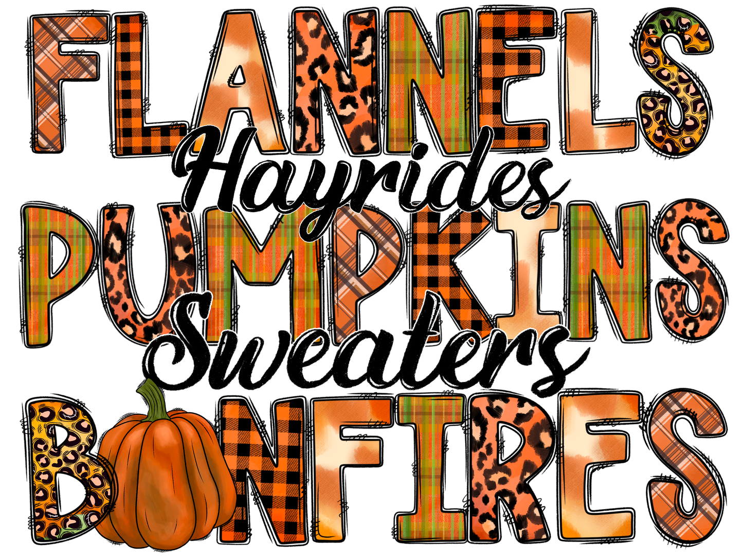 Flannels, Pumpkins, Bonfires DTF