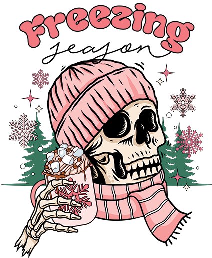 Freezing Season Skelly with Coco DTF
