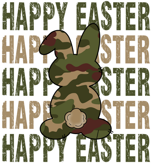 Happy Easter Repeat Camo DTF