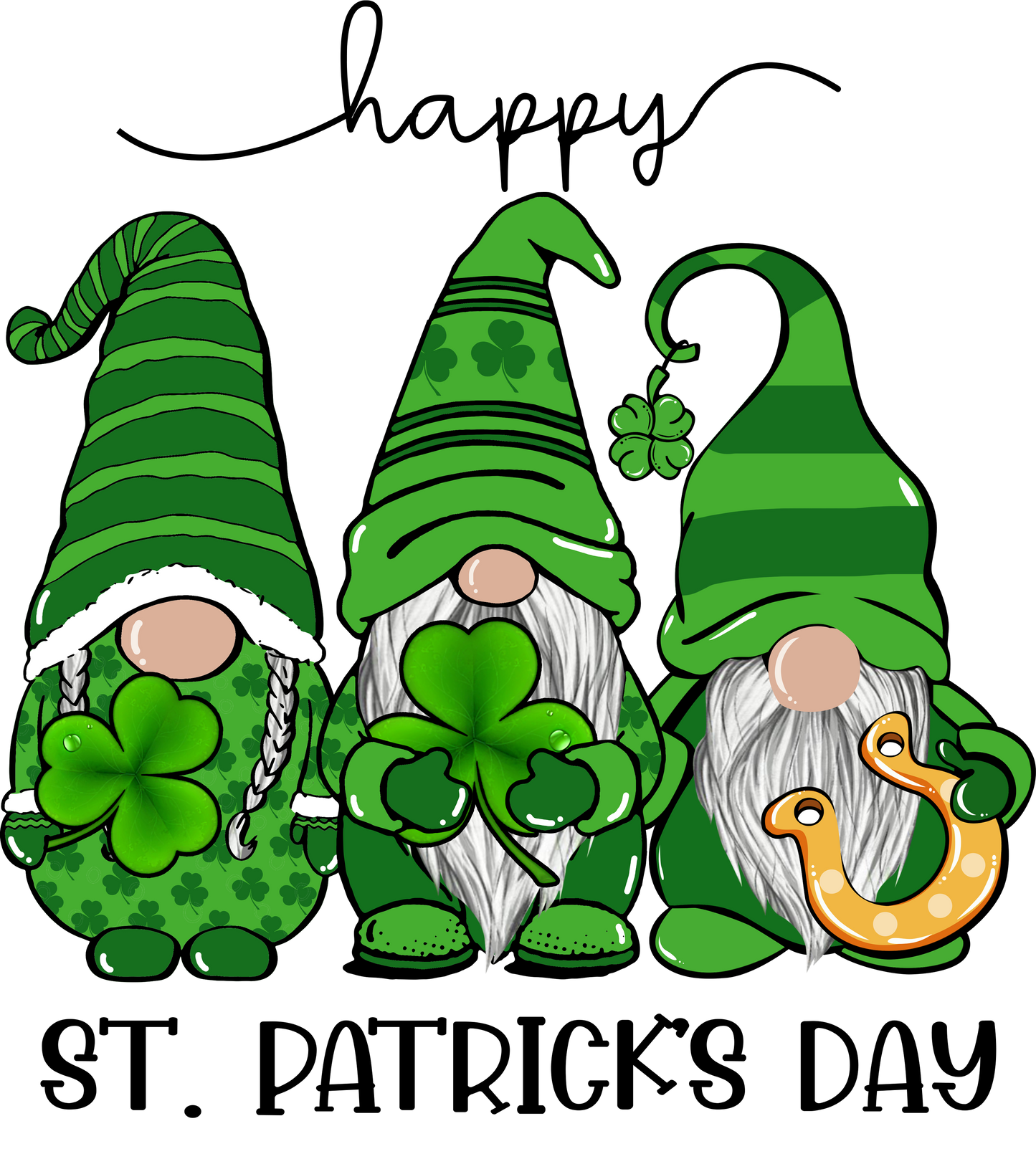 Happy St. Patrick's Day Gnomes DTF