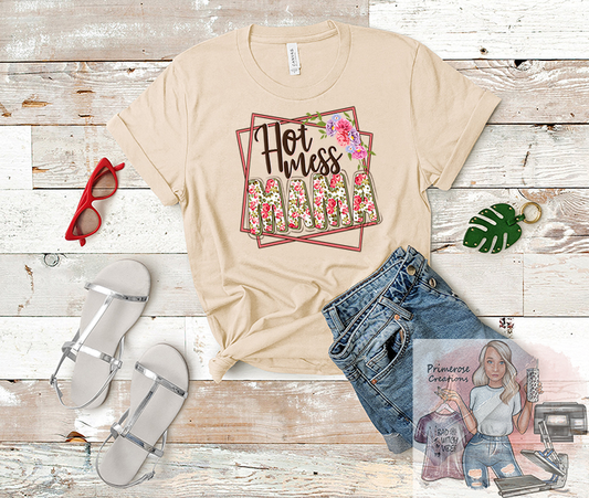 Hot Mess Mama Floral DTF