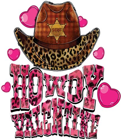 Howdy Valentine Cheetah Print DTF