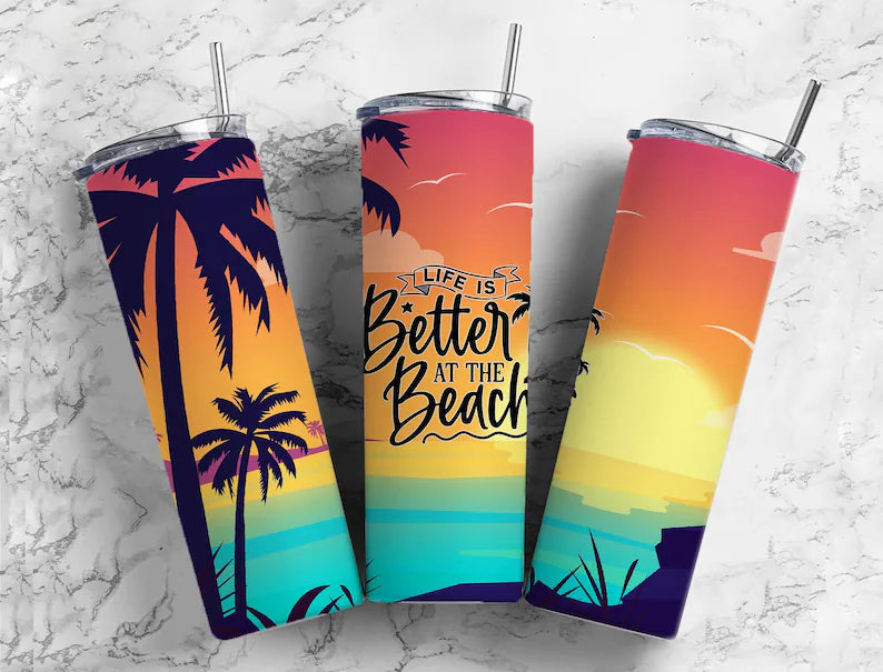 Life is Better at the Beach Tumbler Wrap