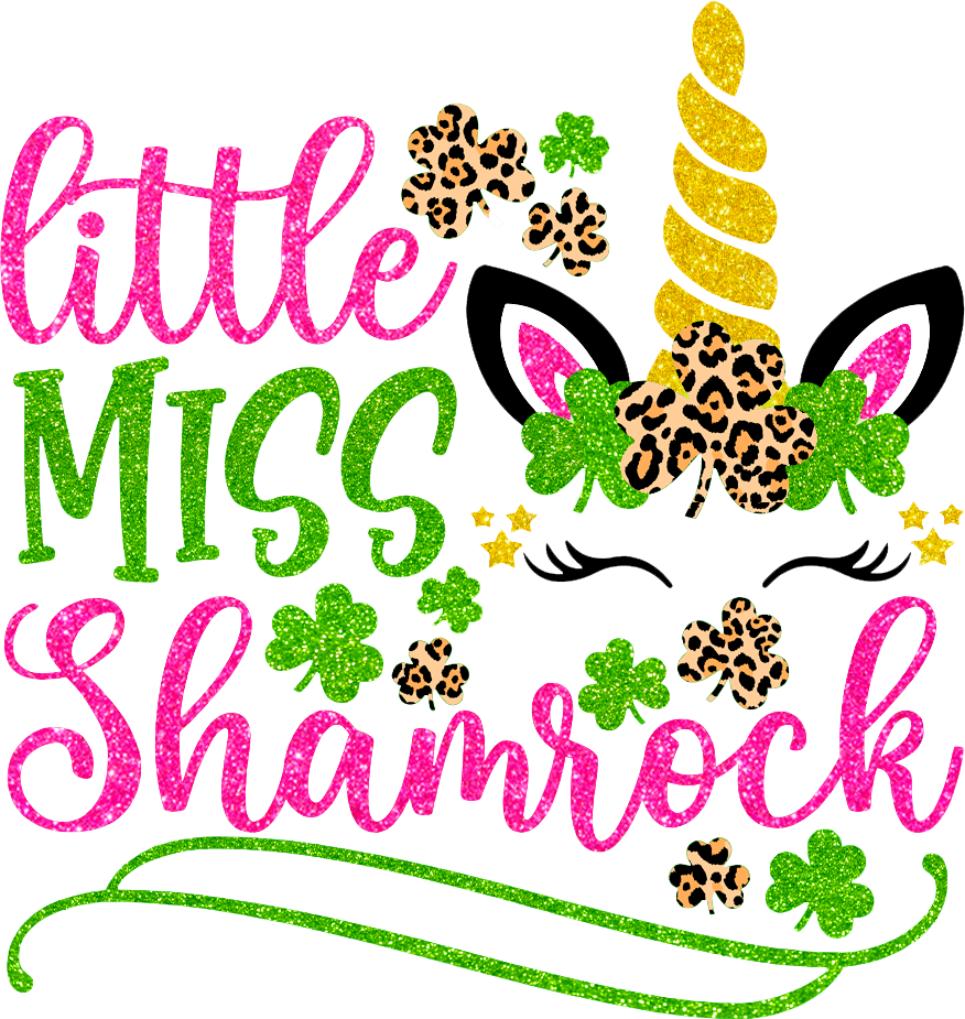 Little Miss Shamrock DTF