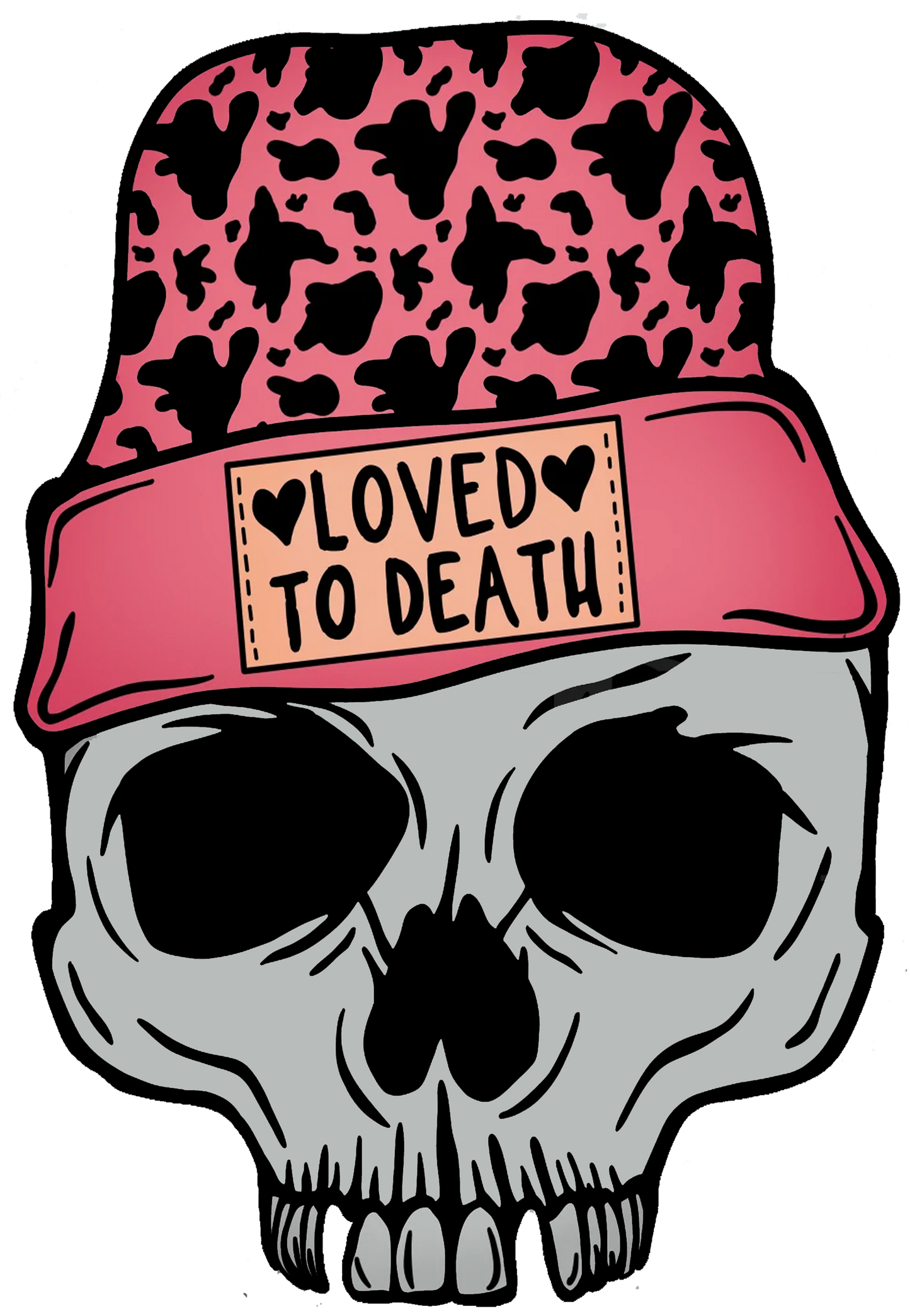 Loved to Death Skull DTF