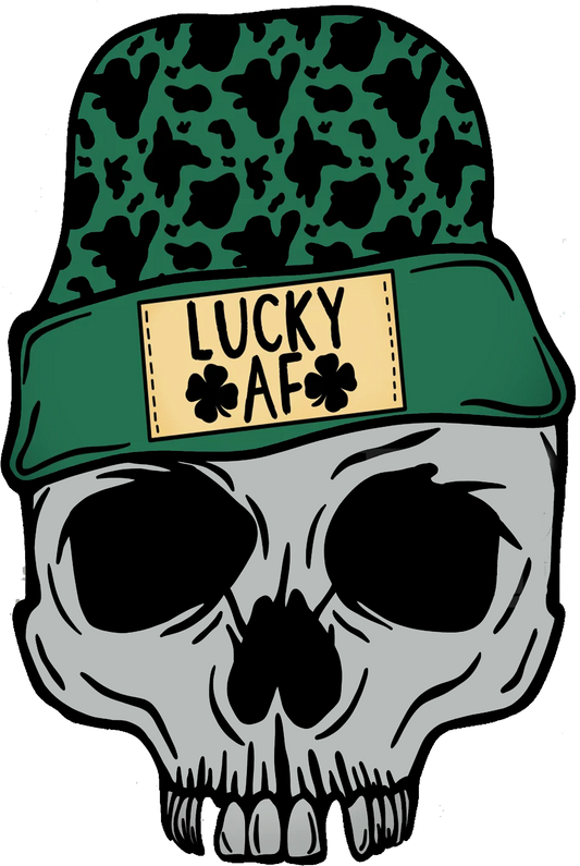 Lucky AF Skull DTF