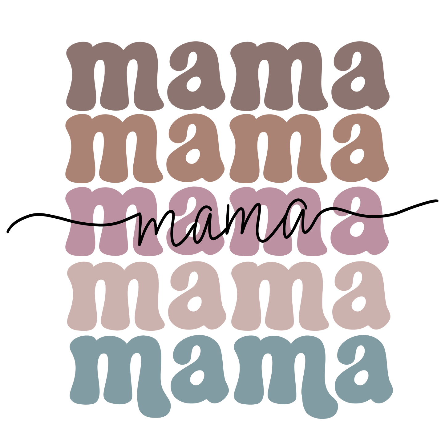 Mama Repeat Pastels DTF