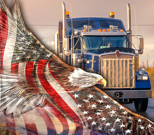Patriotic American Truck Tumbler Wrap