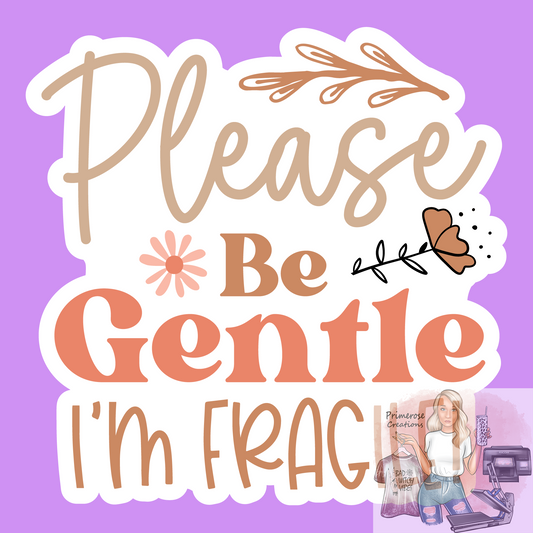 Please Be Gentle I'm Fragile Stickers