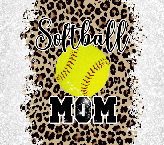 Softball Mom Glitter Tumbler Wrap