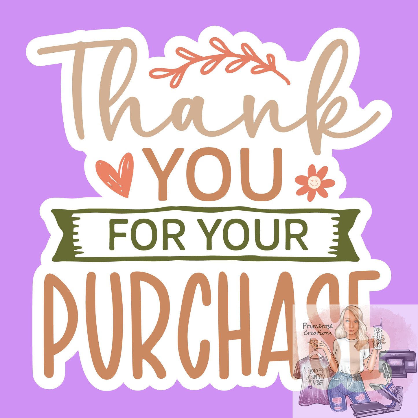 Thank You For Your Purchase Stickers