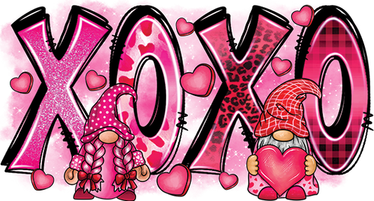 XoXo Pink Knomes DTF