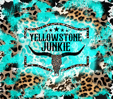 Yellowstone Junkie Turquoise and Cheetah Tumbler Wrap